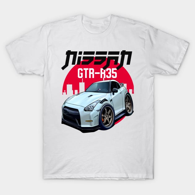 R35 SKYLINE GTR T-Shirt by Aiqkids Design